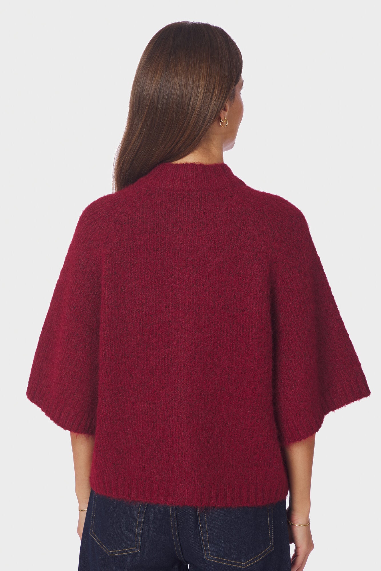 Benuta Fluffy cardigan - mørkerød